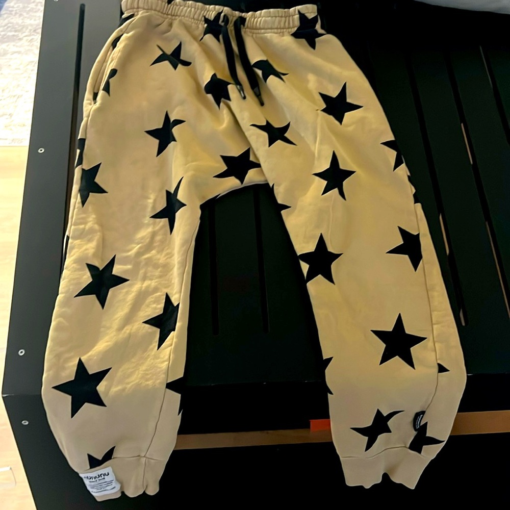 Nununu FRENCH TERRY STAR BAGGY PANTS